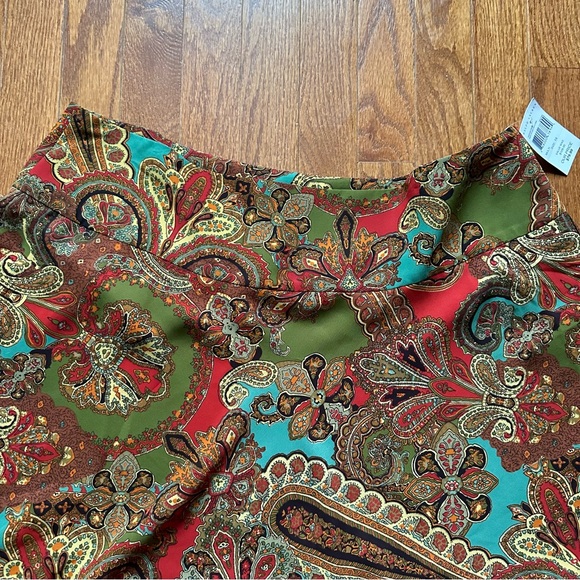 Ralph Lauren women’s plus size 16 tiered layered midi skirt multicolor paisley - Picture 12 of 15